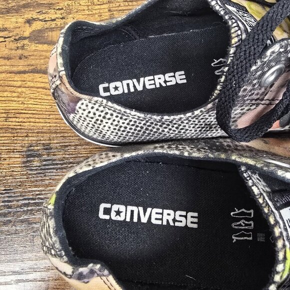 CONVERSE All Star Floral Yellow OX Low Canvas Sneakers Women’s Shoes Size 8.5 - Picture 8 of 9